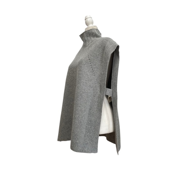 Suncoo Paris Wool Pull Pacome Sweater Mock Neck Layering Piece Grey Sleeveless - Picture 5 of 11